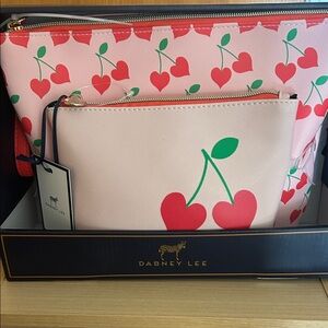 Dabney Lee Cherry Print Cosmetic Bag Set